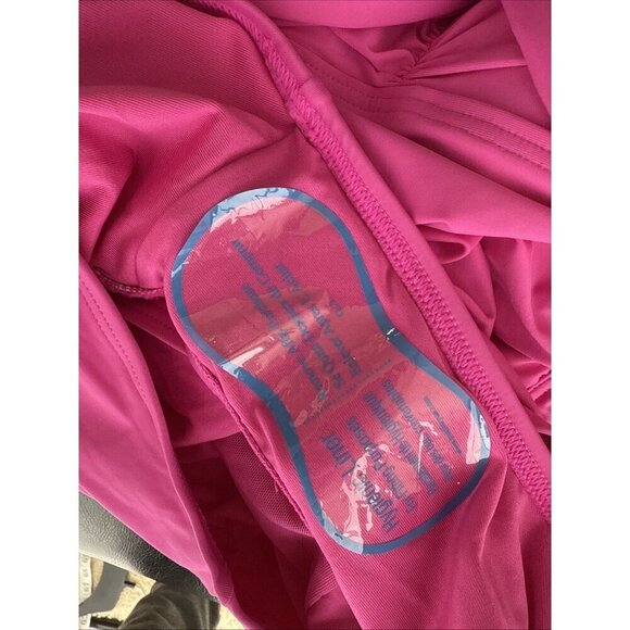 DKNY Women's Size Large Pink Sweetheart Twist Front One Piece Swimsuit New - Picture 10 of 10